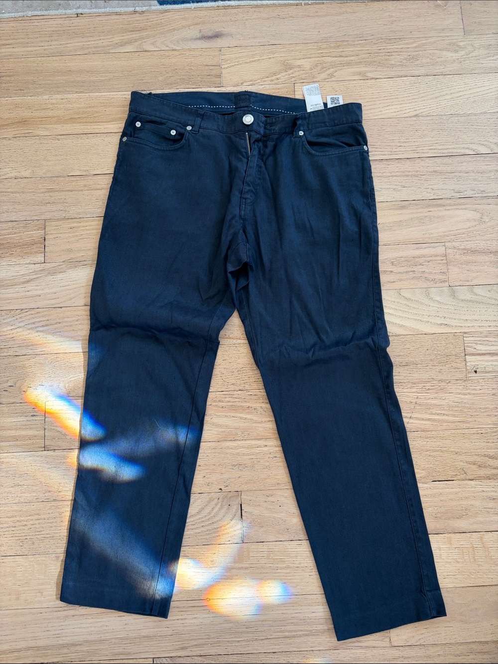 129 Lino Size 33 Men's dark blue Straight-leg pants